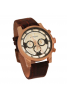 Extreme New Edition Genuine Leather Band Watch For Men Brown White, 6092G